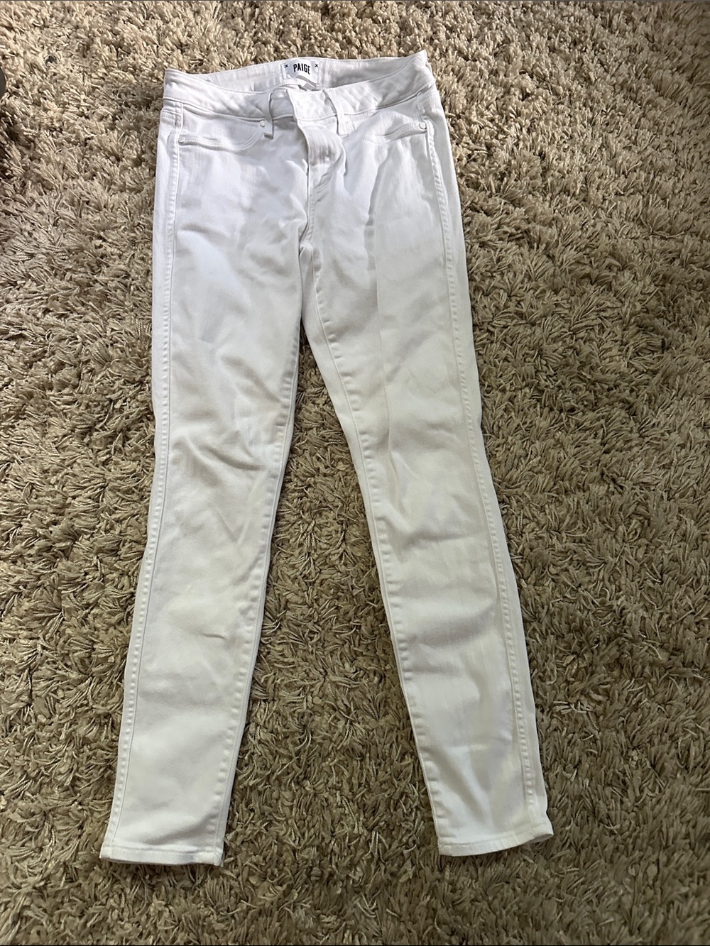 PAIGE White High-Rise Skinny Jeans - Clean White Denim